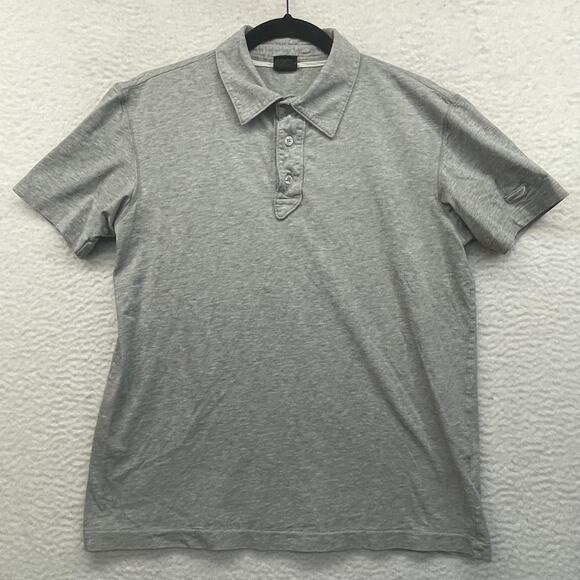 Diesel Polo Shirt Mens Large Gray Short Sleeve Casual Classic Cotton Logo Golf - Picture 1 of 12
